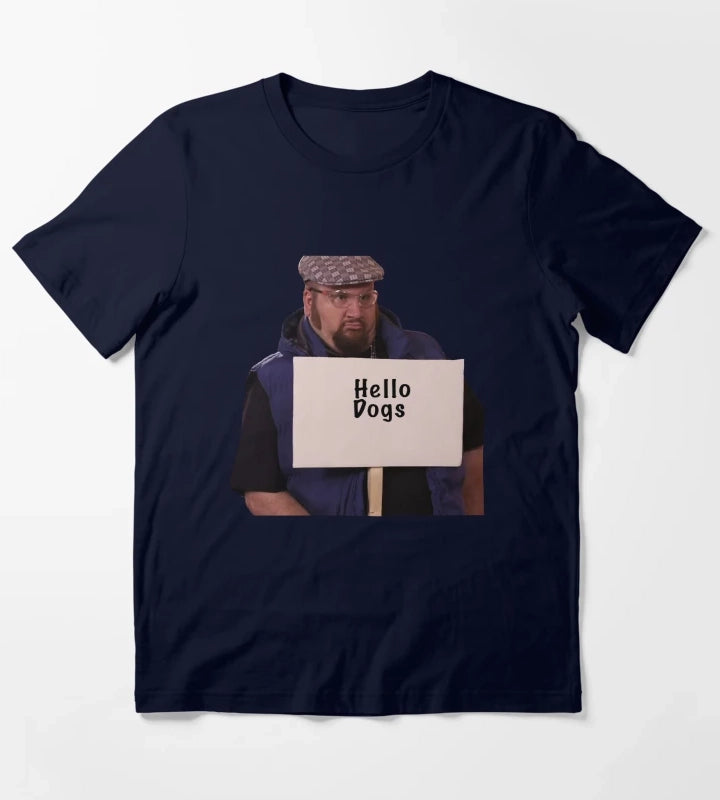 Gustavo Hello Dogs T-Shirt Navy