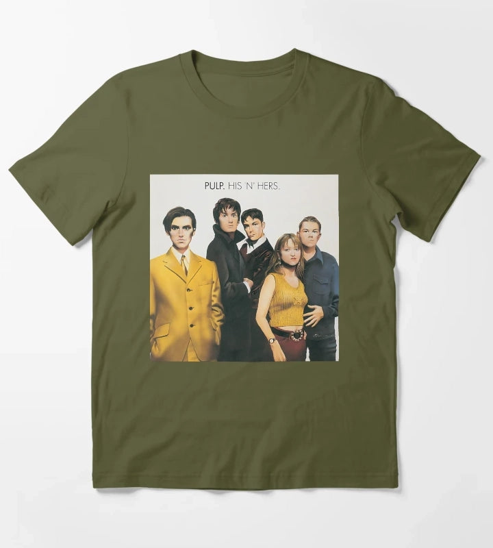 HIS N HERS Vinyl Classic T-Shirt Olive Green