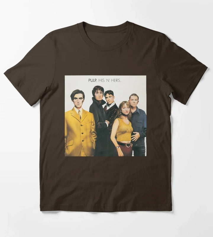 HIS N HERS Vinyl Classic T-Shirt Brown