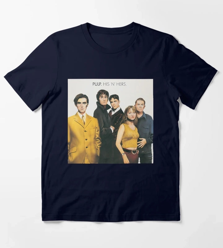 HIS N HERS Vinyl Classic T-Shirt Navy