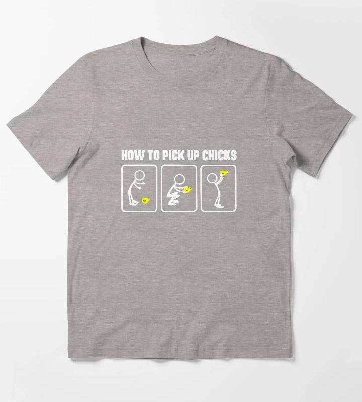 HOW TO PICK UP CHICKS 1 T-Shirt Heather Grey