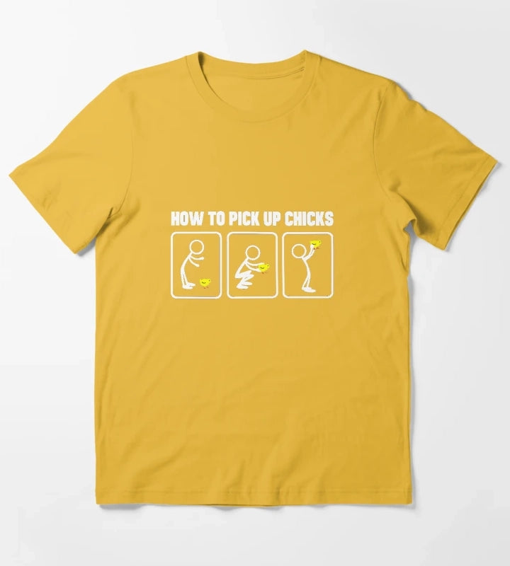 HOW TO PICK UP CHICKS 1 T-Shirt Yellow