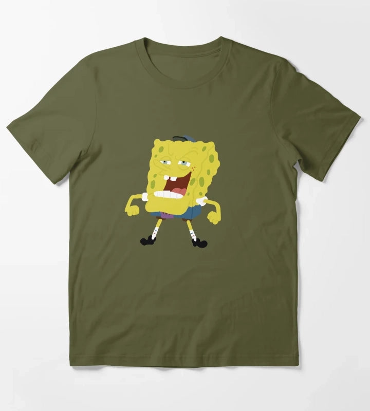 Hall Monitor Spongebob T-Shirt Olive Green