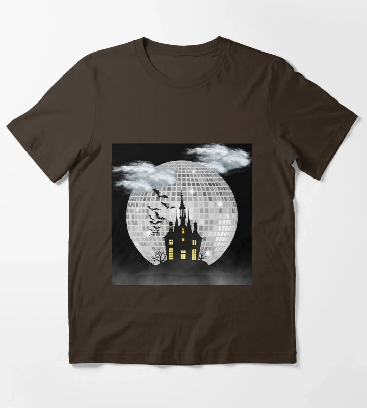 Halloween Spooky Castle T-Shirt Brown