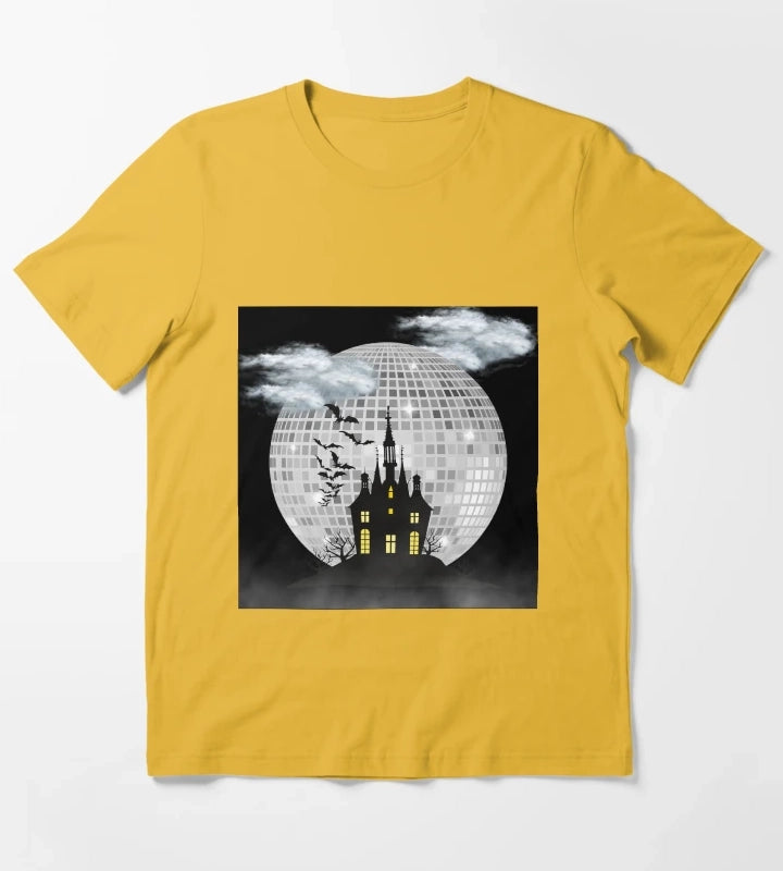 Halloween Spooky Castle T-Shirt Yellow