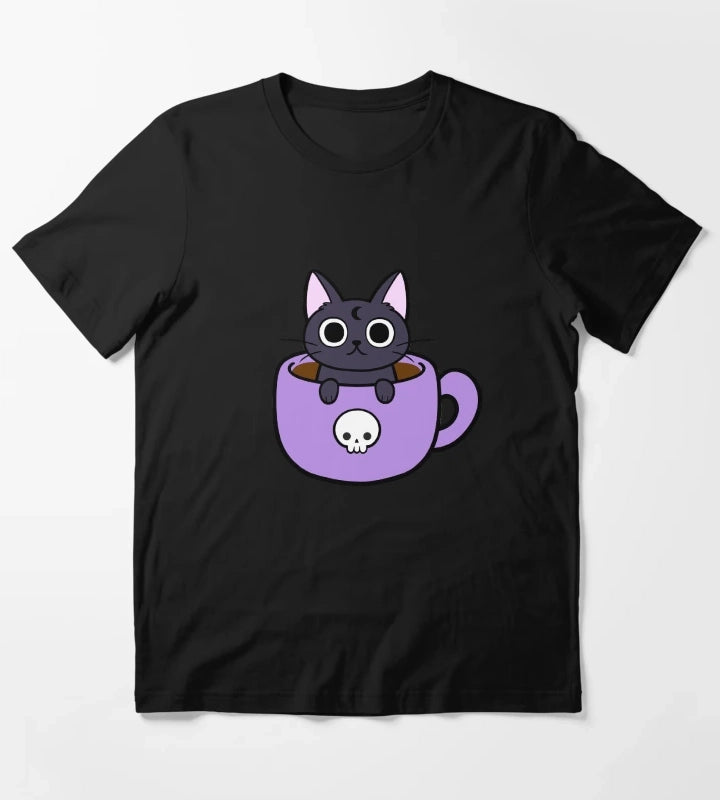 Happy Coffee Cat Nikury T-Shirt
