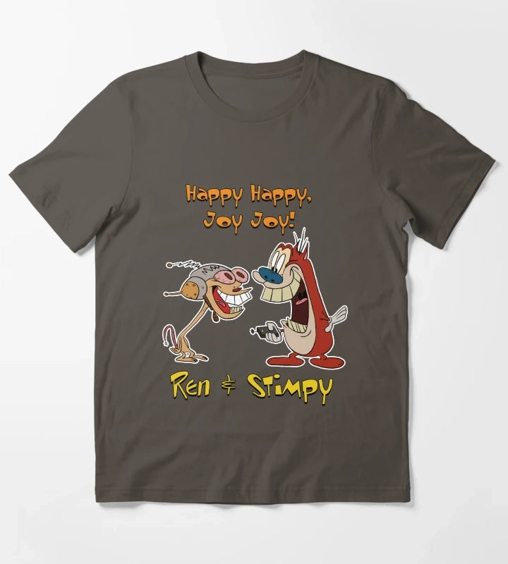Happy Happy Joy Joy T-Shirt Dark Grey