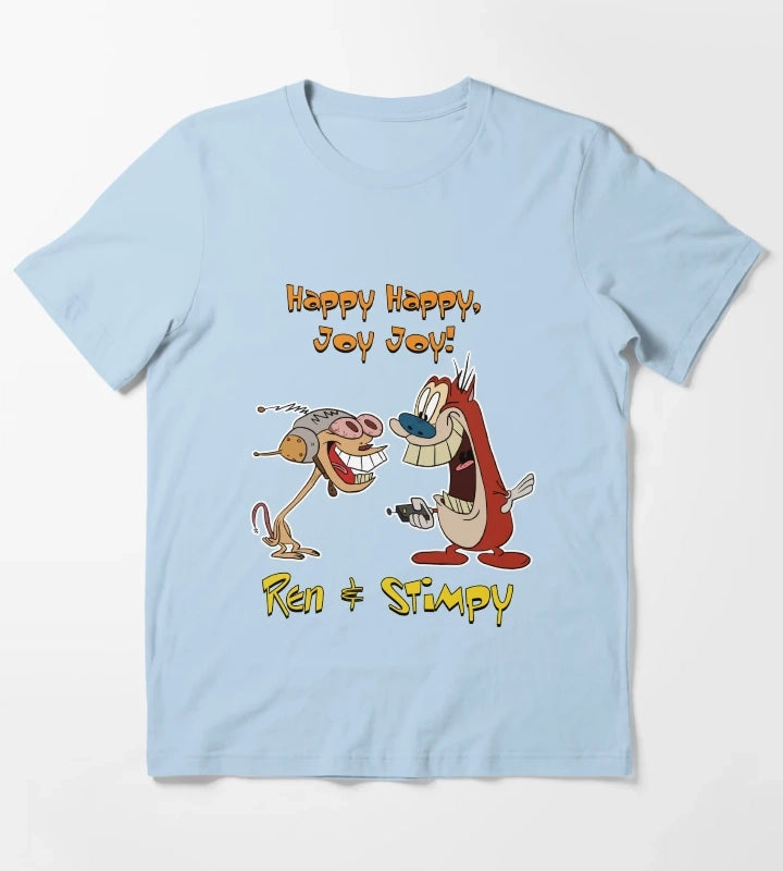 Happy Happy Joy Joy T-Shirt Sky Blue