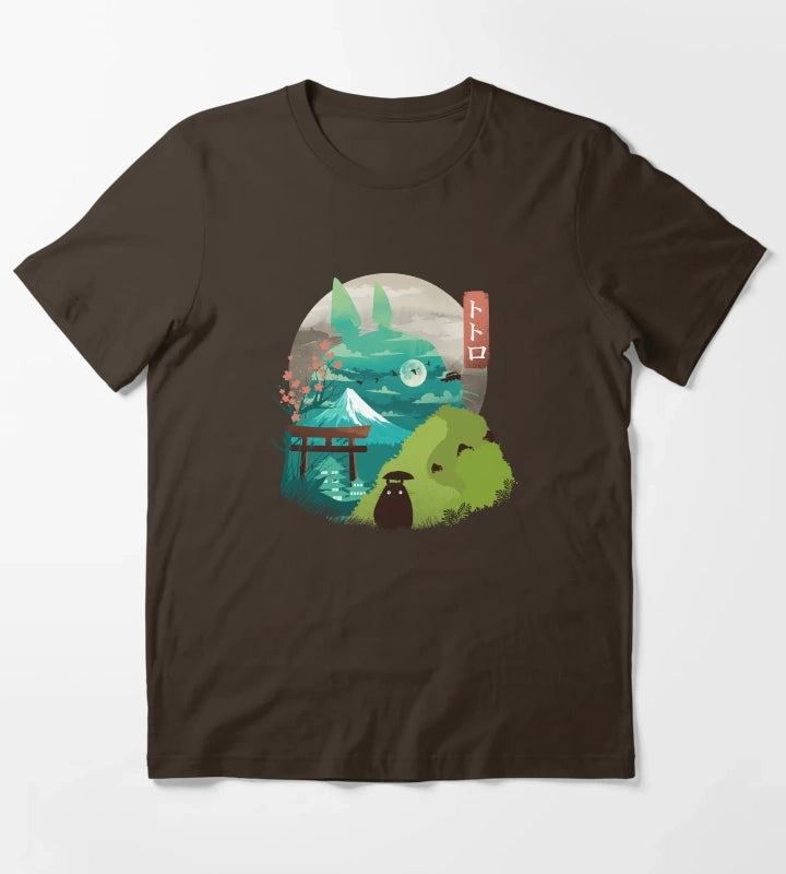 Happy Landscape T-Shirt Brown