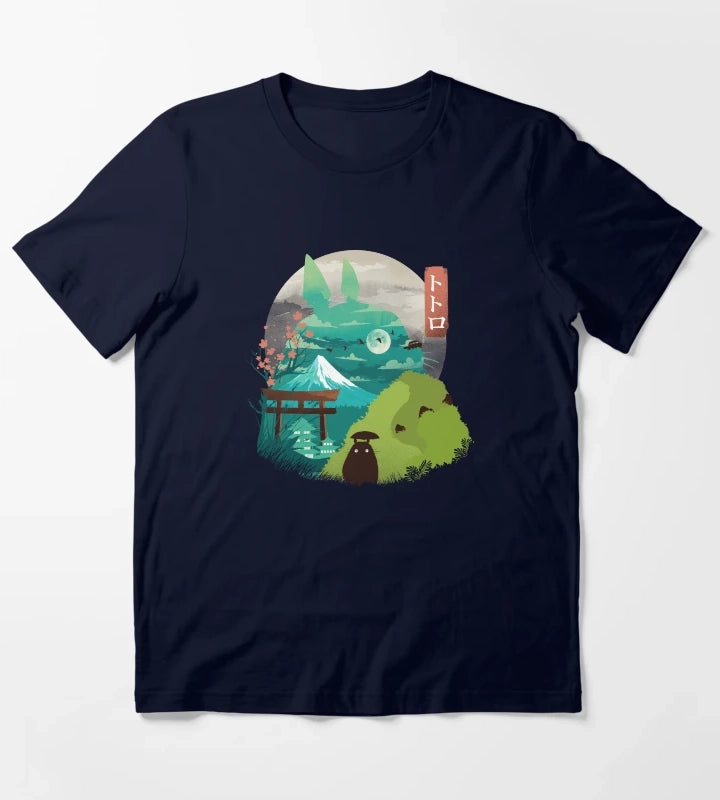 Happy Landscape T-Shirt Navy
