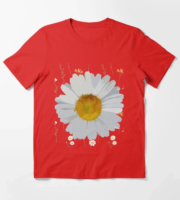 Happy National Daisy Day T-Shirt Red