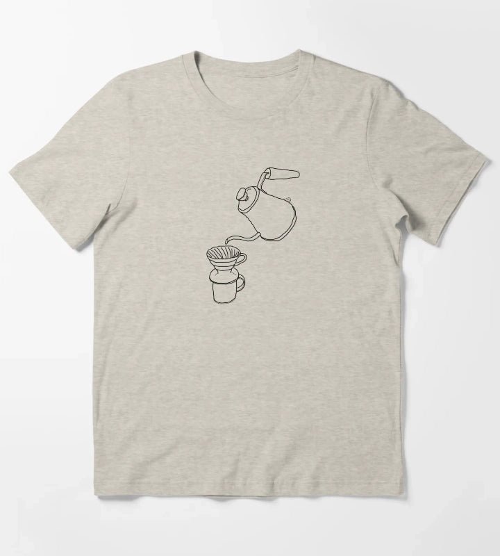 Hario V60 Pourover Sketch T-Shirt Cream