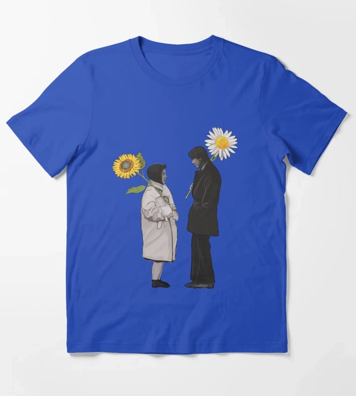 Harold and Maude Daisy and Sunflower T-Shirt Blue