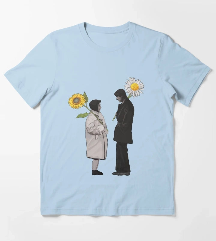 Harold and Maude Daisy and Sunflower T-Shirt Sky Blue