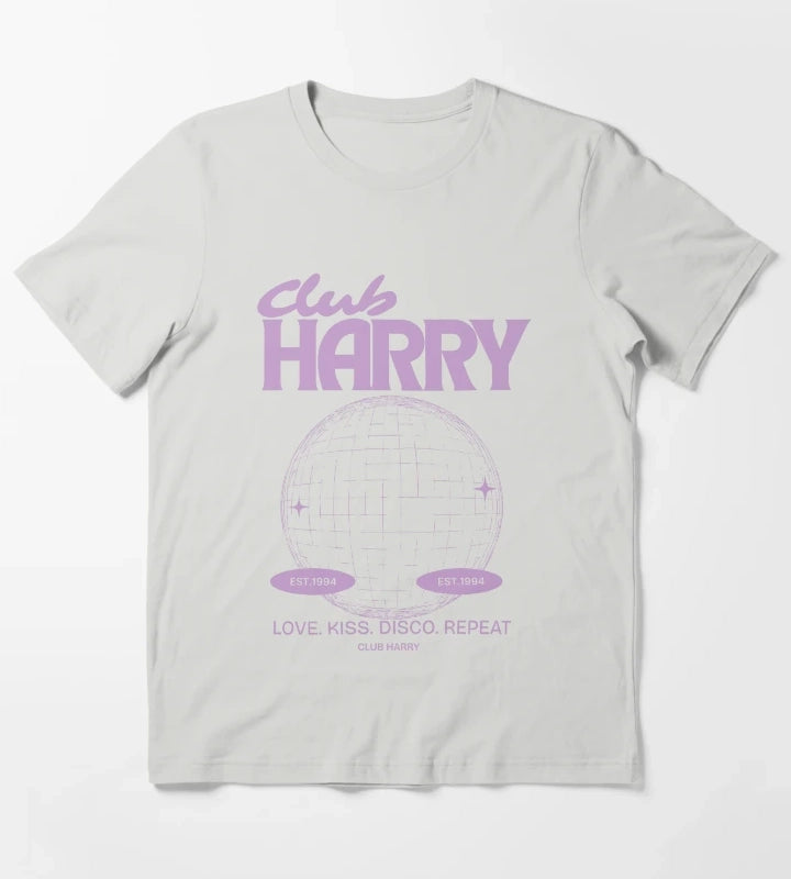 Harry Kiss All The Time Disco Occasionally Disco Ball T-Shirt Light Grey