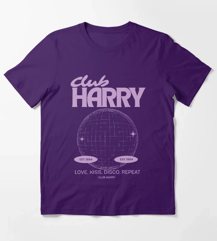 Harry Kiss All The Time Disco Occasionally Disco Ball T-Shirt Purple