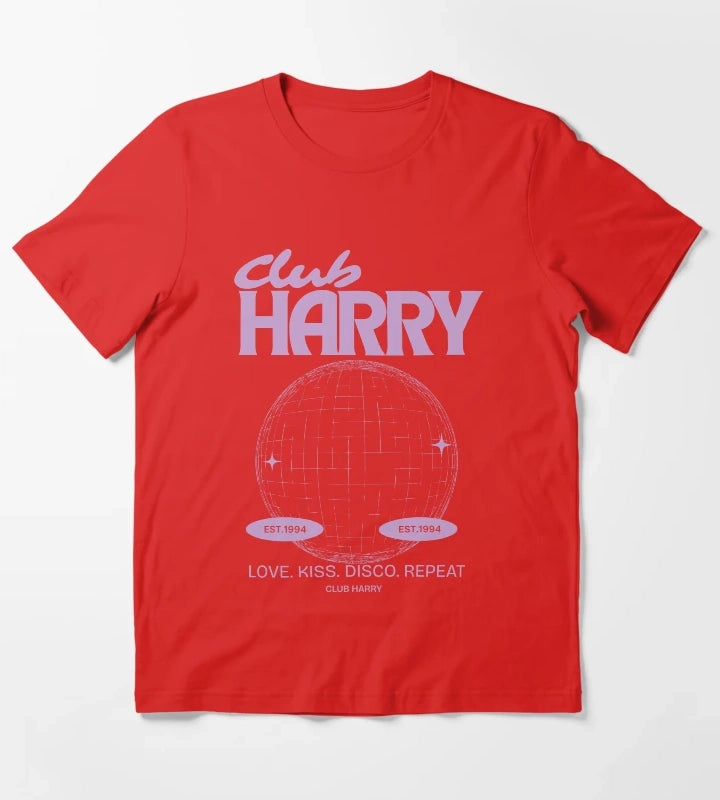 Harry Kiss All The Time Disco Occasionally Disco Ball T-Shirt Red