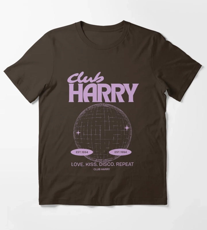 Harry Kiss All The Time Disco Occasionally Disco Ball T-Shirt Brown