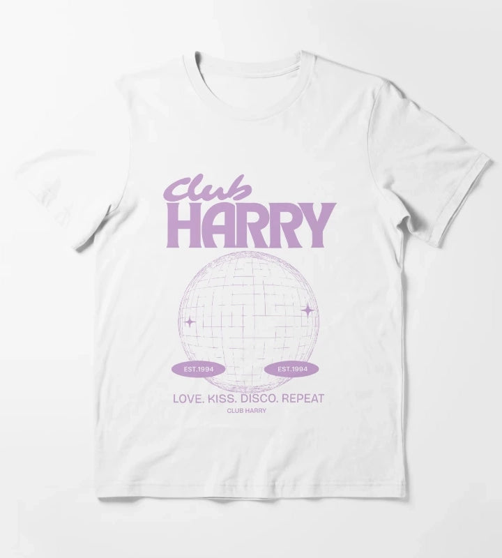 Harry Kiss All The Time Disco Occasionally Disco Ball T-Shirt White