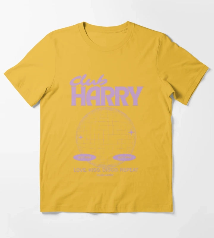 Harry Kiss All The Time Disco Occasionally Disco Ball T-Shirt Yellow