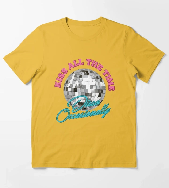 Harry Kiss All The Time Disco Occasionally Disco Ball Tour T-Shirt Yellow