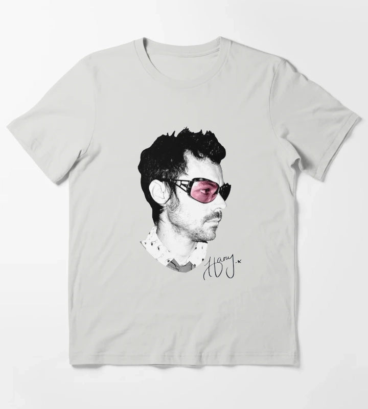 Harry Kiss and Disco Big Face T-Shirt Light Grey