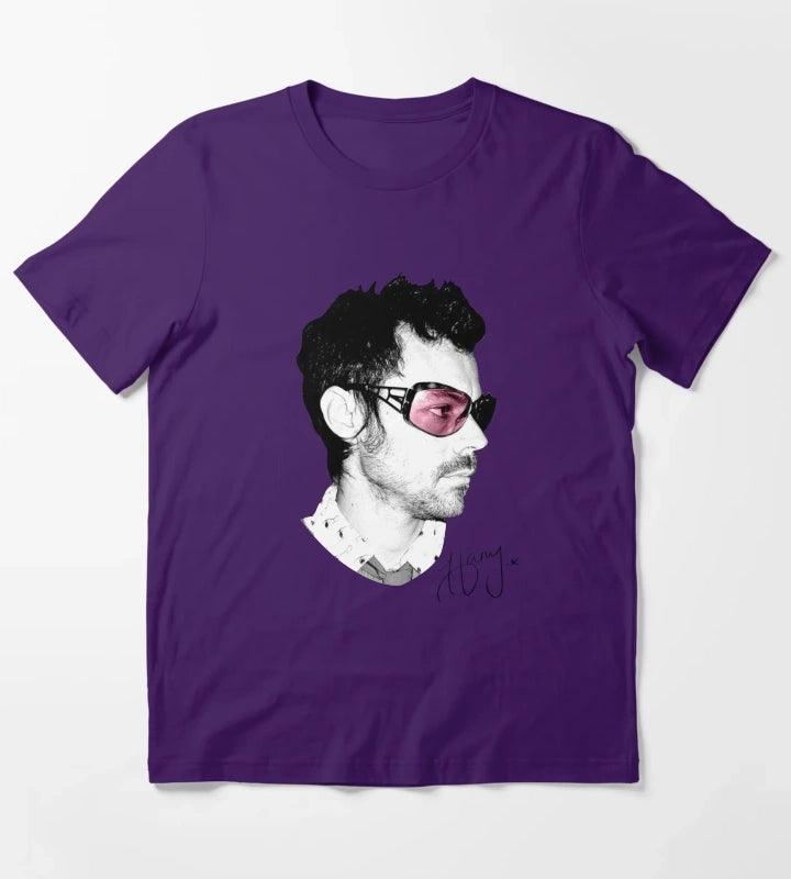 Harry Kiss and Disco Big Face T-Shirt Purple