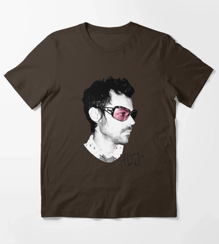 Harry Kiss and Disco Big Face T-Shirt Brown