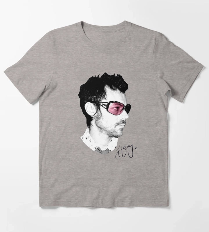 Harry Kiss and Disco Big Face T-Shirt Heather Grey