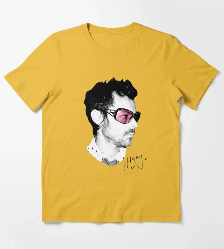 Harry Kiss and Disco Big Face T-Shirt Yellow