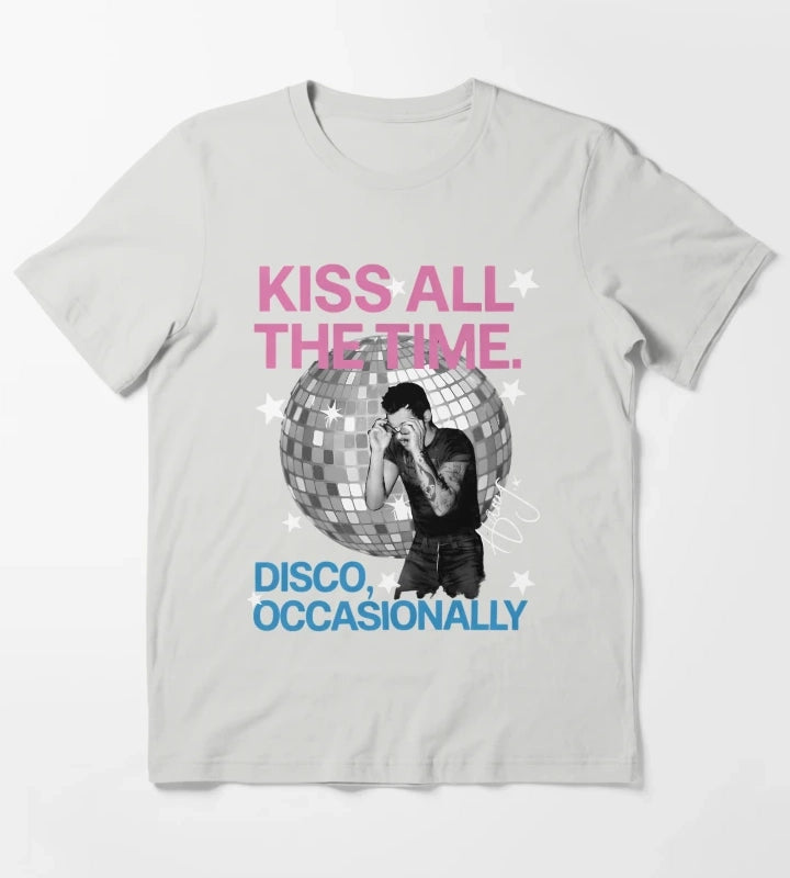 Harry Style Disco Ball Love On Tour T-Shirt Light Grey