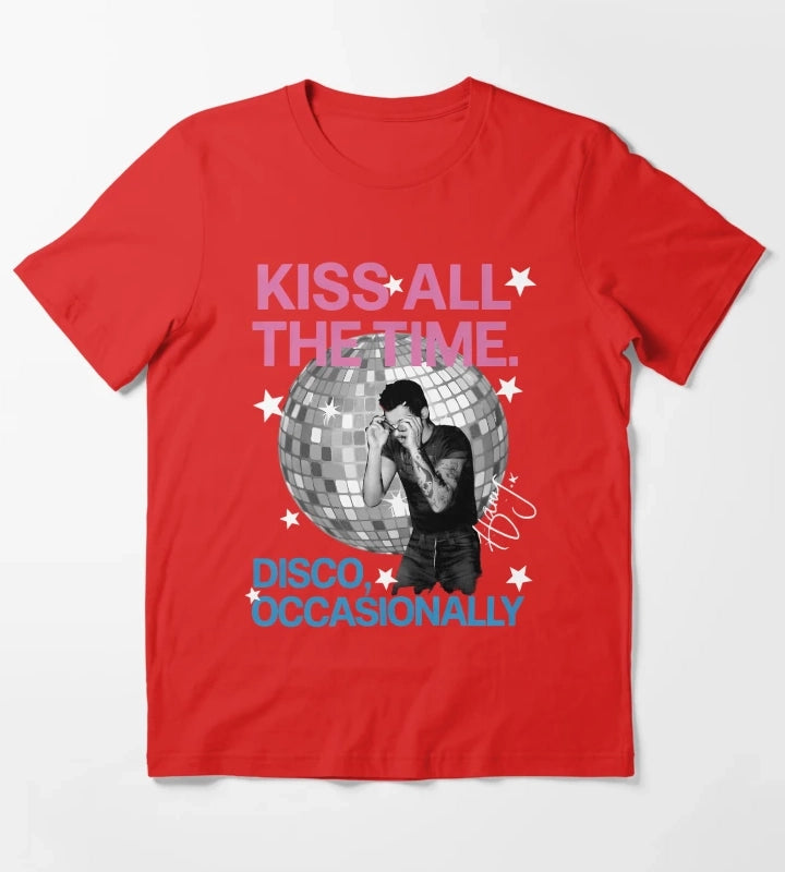 Harry Style Disco Ball Love On Tour T-Shirt Red