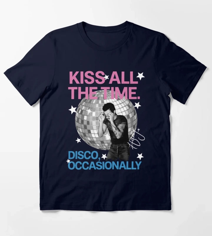 Harry Style Disco Ball Love On Tour T-Shirt Navy