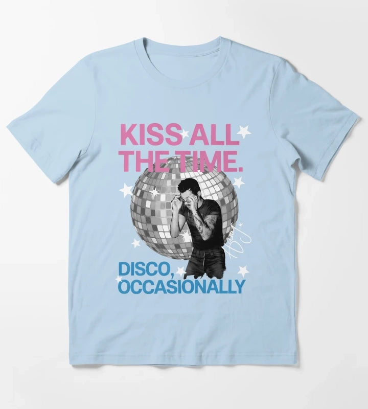 Harry Style Disco Ball Love On Tour T-Shirt Sky Blue
