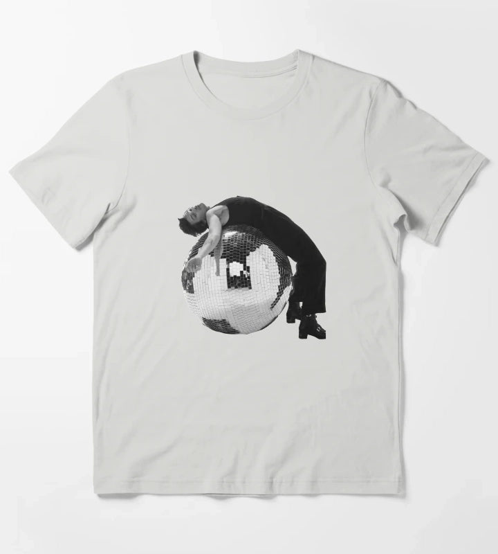 Harry Styles Disco Ball T-Shirt Light Grey