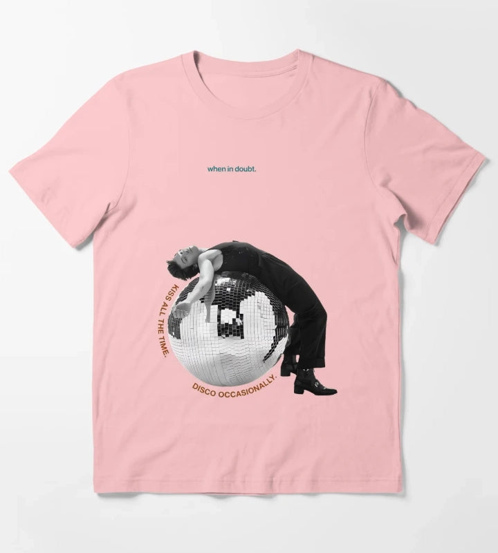 Harry Styles Kiss All The Time Disco Occasionally T-Shirt Dark Grey