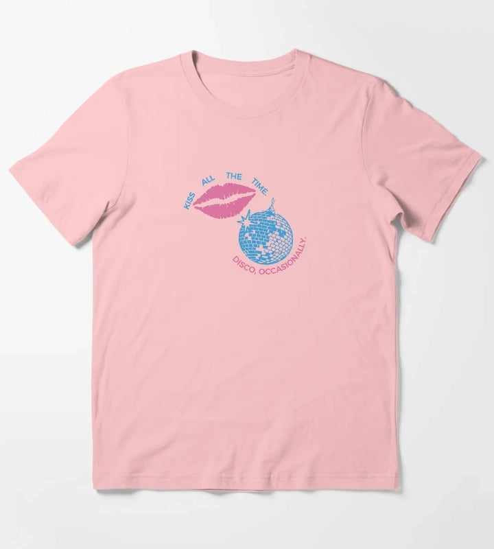 Harry Styles Kiss All the Time Disco Occasionally Retro Pop Art Design T-Shirt Dark Grey