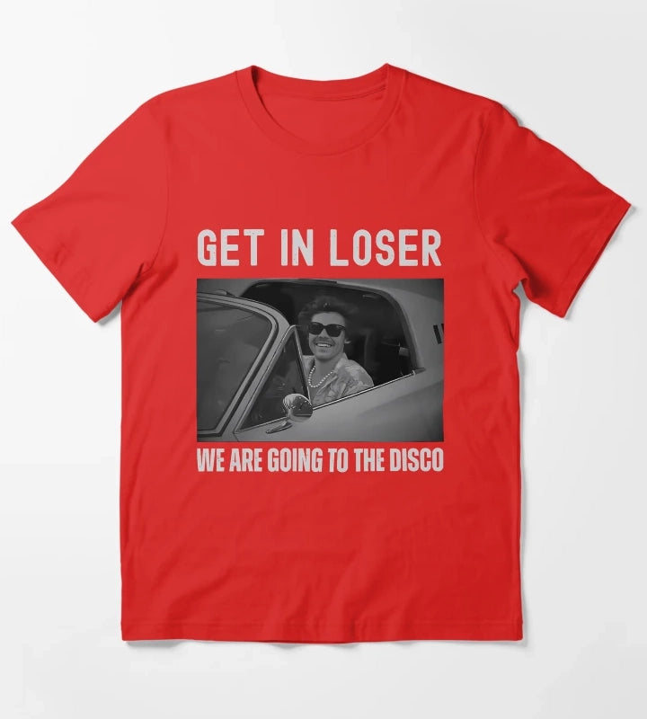 Harrys Styles Kiss All The Time Disco Occasionally Get In Loser We Are Going To The Disco Harrys Styles T-Shirt Red