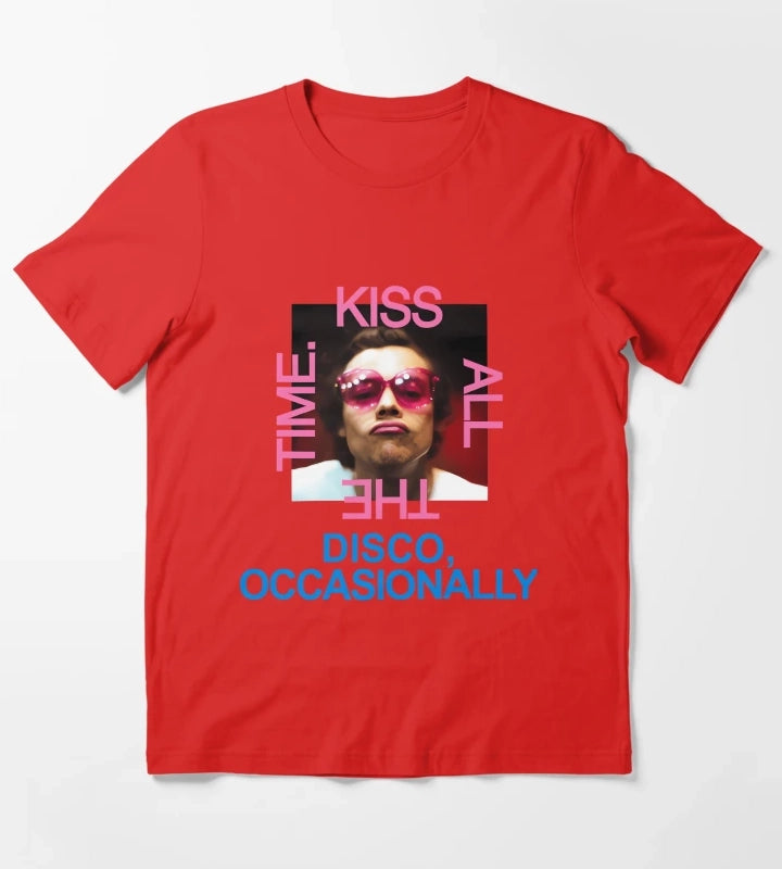Harrys Styles Kiss All The Time Disco Occasionally T-Shirt Red