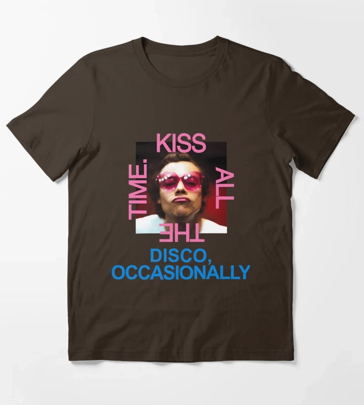 Harrys Styles Kiss All The Time Disco Occasionally T-Shirt Brown