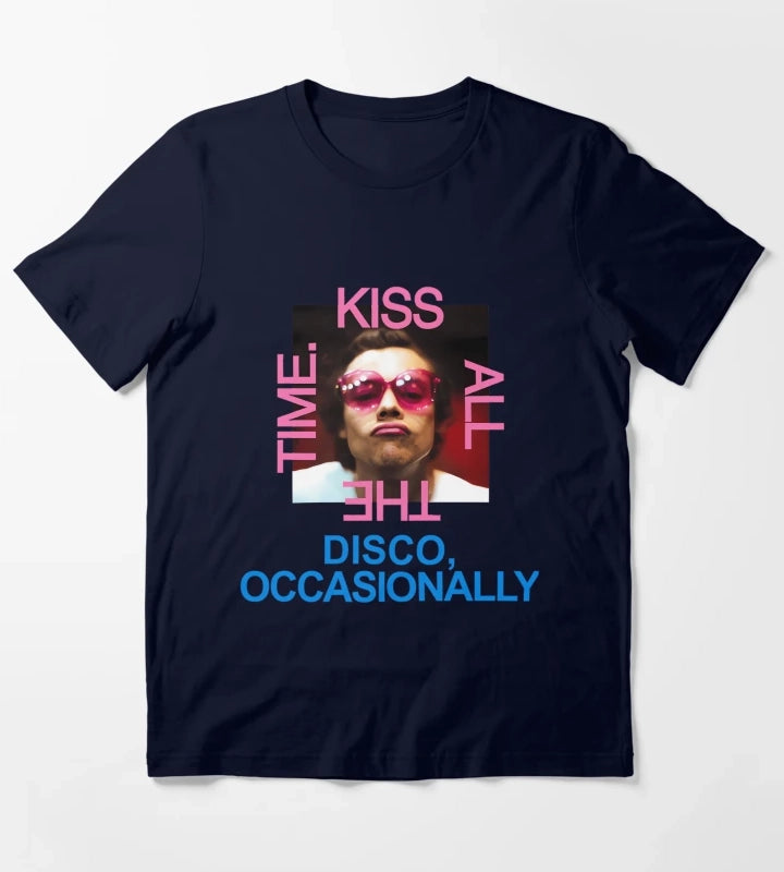 Harrys Styles Kiss All The Time Disco Occasionally T-Shirt Navy
