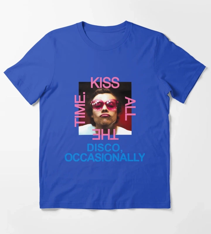 Harrys Styles Kiss All The Time Disco Occasionally T-Shirt Blue