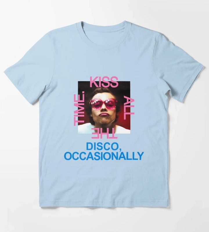 Harrys Styles Kiss All The Time Disco Occasionally T-Shirt Sky Blue