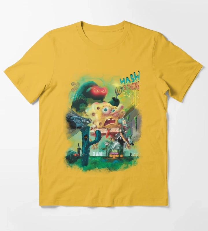 Hash Slinging Slasher SpongeBob SquarePants T-Shirt Yellow