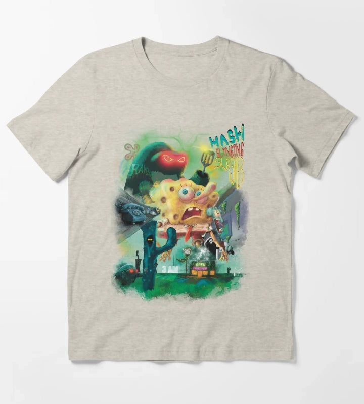 Hash Slinging Slasher SpongeBob SquarePants T-Shirt Cream