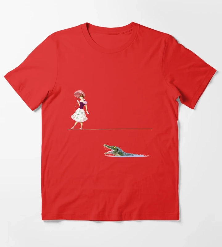 Haunted Tightrope Girl and Gator T-Shirt Red