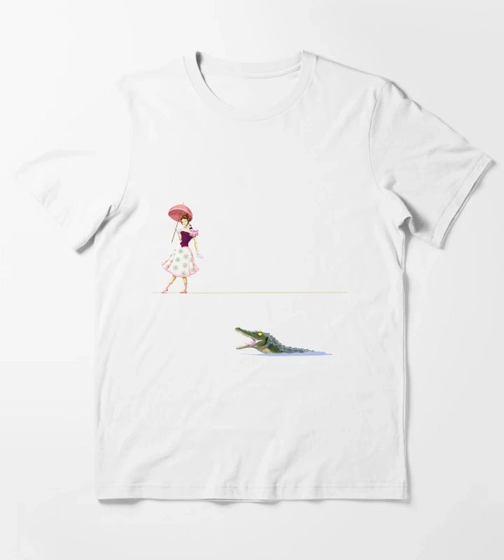 Haunted Tightrope Girl and Gator T-Shirt White