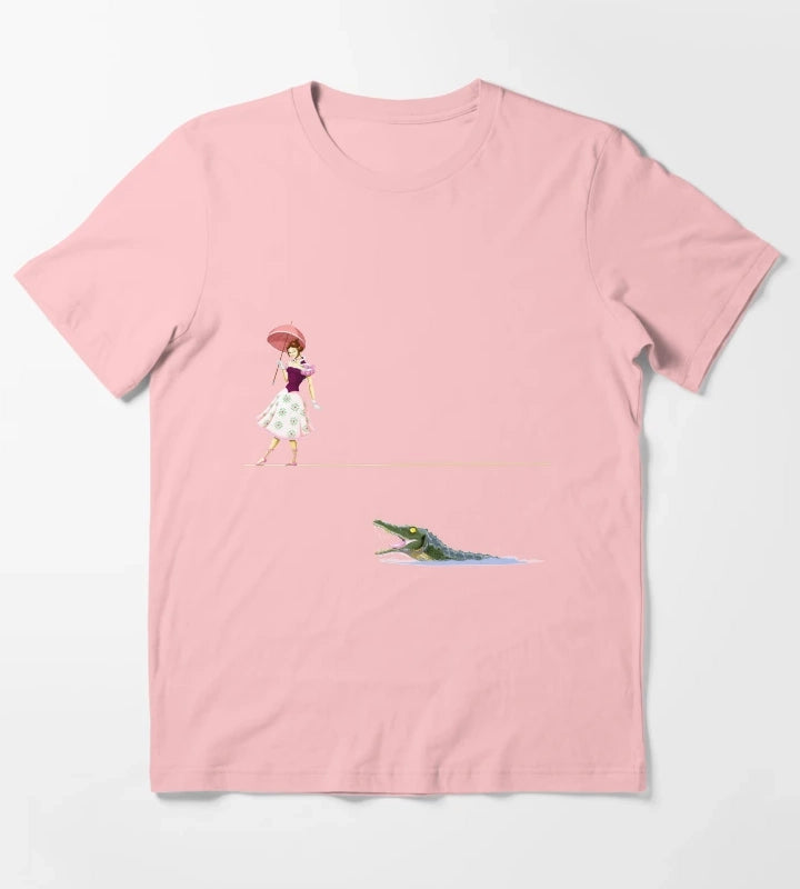 Haunted Tightrope Girl and Gator T-Shirt Dark Grey