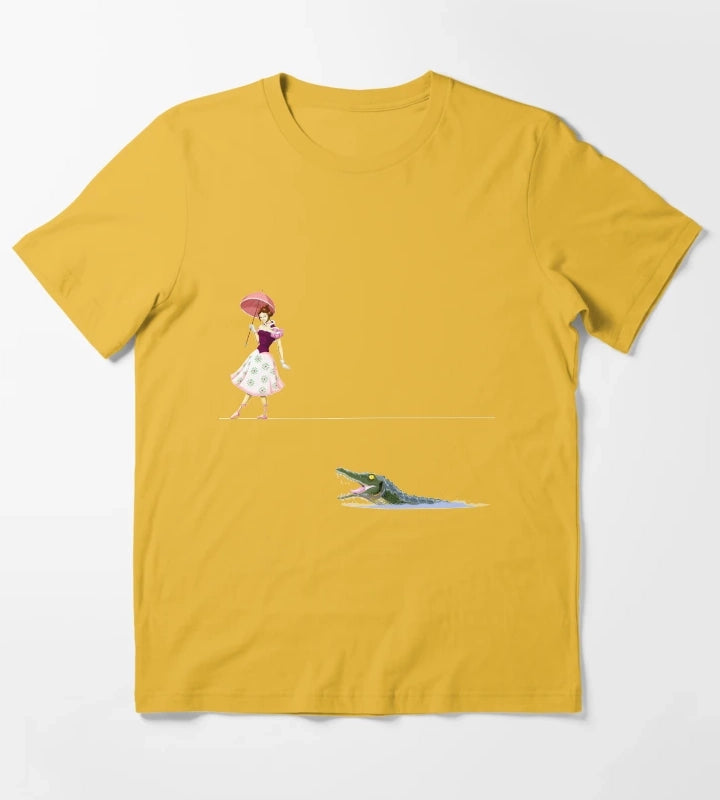 Haunted Tightrope Girl and Gator T-Shirt Yellow
