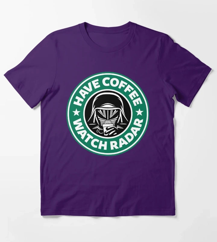 Have Coffee Watch Radar T-Shirt Purple